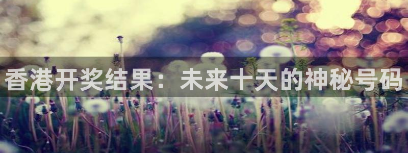 山猫五大联赛直播：香港开奖结果：未来十天的神秘号码